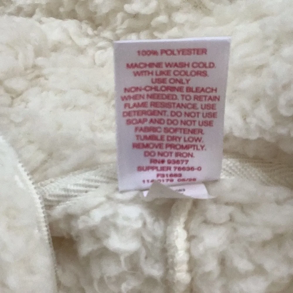 North Pole Trading Co. Polar Bear Toddler Unisex Sherpa Hooded One Piece Pajama